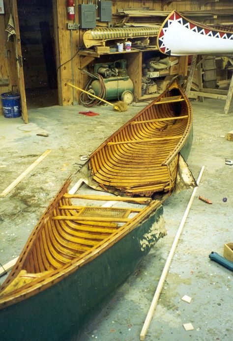 Restorations - Northwoods Canoe Co. Old Town Canoe, Cedar Strip Canoe, Wood Canoe, Canoe Building, Wooden Canoe, Chasing Waterfalls, Old Boats, Canoe And Kayak, Birch Bark