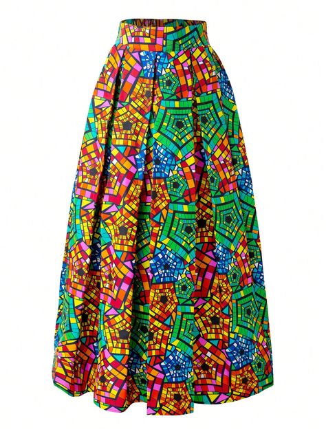 African Print Ankara Maxi Skirt For Women Multicolor Boho   Polyester Letter,All Over Print Flared Non-Stretch  Women Clothing, size features are:Bust: ,Length: ,Sleeve Length: African Skirt For Women, African Print Maxi Skirt Plus Size, Chitenge Skirts, Ankara Maxi Skirts, African Print Skirt Outfits, Ankara Flare Skirt, African Print Skirts, Chitenge Outfits, Mens Traditional Wear