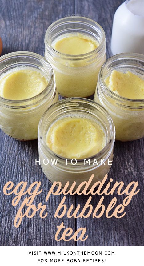 Egg pudding is a popular topping in bubble milk tea. Click to learn how to make it! Japanese Egg Pudding, Milk Tea Pudding Recipe, Boba Pudding Recipe, Egg Pudding Recipe For Milk Tea, Boba Pudding, Egg Pudding Recipe, Aesthetic Boba, Milk Tea Recipe, Egg Pudding