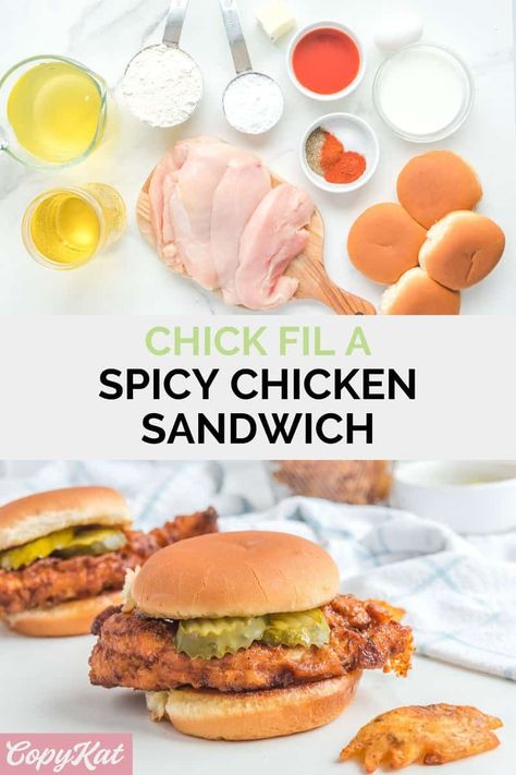 Chick Fil A Spicy Chicken Sandwich Recipe, Spicy Chick Fila Sandwich, Chick Fil A Chicken Recipe Spicy, Copycat Spicy Chick Fil A Sandwich, Spivey Chicken Sandwich, Keto Chicken Sandwich Recipes, Chickfila Spicy Chicken Sandwich Recipe, Baked Spicy Chicken Sandwich, Hot And Spicy Chicken Sandwich Mcdonalds