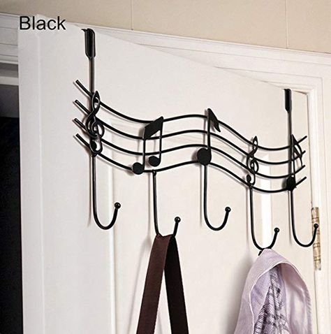 Organizer Hanger, Music Themed Bedroom, Music Themed Rooms, Bathroom Hanger, Kitchen Organiser, Metal Coat Hangers, Music Bedroom, Bathroom Wardrobe, Hanger Bathroom