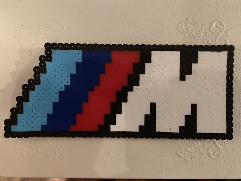 Bmw Pixel Art, M Sport Logo, Pyssla Ideas, Bmw M Sport, Bmw Design, Easy Perler Bead Patterns, Easy Perler Beads Ideas, F1 Poster, Easy Pixel Art