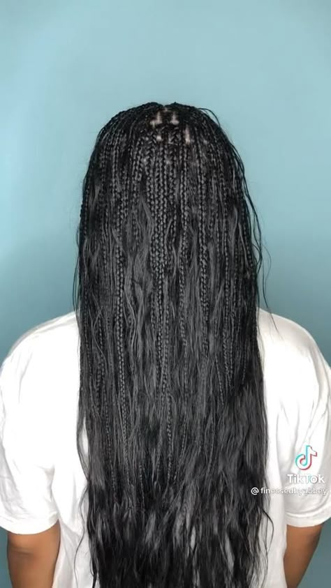 Human Hair Knotless Box Braids, Locs Mixed With Curly Hair, Braid With Hair Out, Knotless Micro Braids With Human Hair, Ryan Destiny Box Braids, Zoey Kravitz Braids, Micro Knotless Box Braids, Knotless Micro Braids, Microbraid Hairstyles