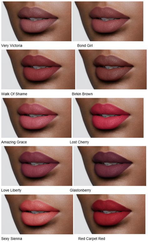 Charlotte Tilbury Matte Revolution Luminous Modern-Matte Lipsticks - Dark Skin Permanente Make-up, Lipstick For Dark Skin, Colors For Dark Skin, Women Lipstick, Matte Lipsticks, Trendy Makeup, Dark Skin Makeup, Lip Art, Lipstick Shades