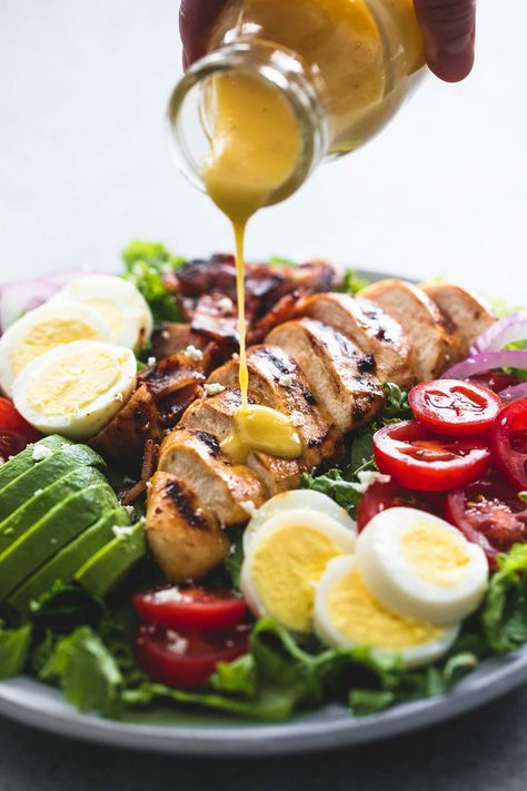 Cobb Salad Dressing, Bacon Egg Salad, Chicken Cobb Salad, Chicken Salad Dressing, Flexitarian Recipes, Healthy Mummy, Fast Diet, Bacon Avocado, Honey Mustard Dressing