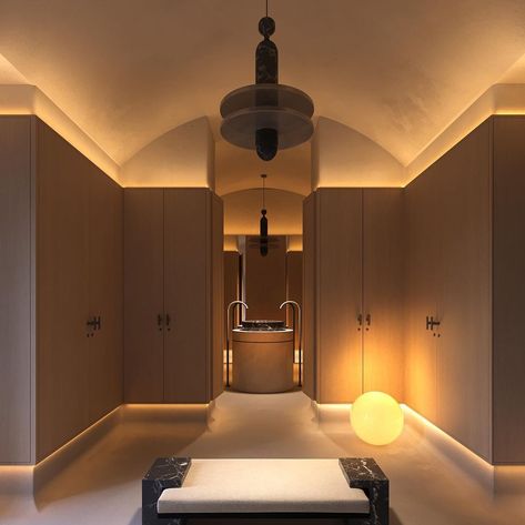 Luxury Hotel Bedroom, Home Spa Room, Gym Lighting, Japan Hotel, Spa Lighting, Architectural Lighting Design, Living Area Design, Hotel Concept, Spa Interior