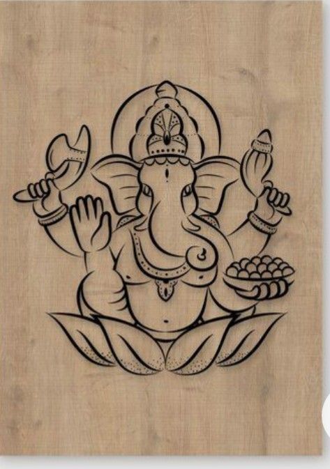 Ganashpati Drawing, Ganesha Sketch Pencil Easy To Draw, Ganapathi Drawing, Vinayagar Drawing, Ganesha Tattoo Sleeve, Ganesh Drawing, Ganesha Sketch, Ganesha Drawing, Pencil Drawing Images