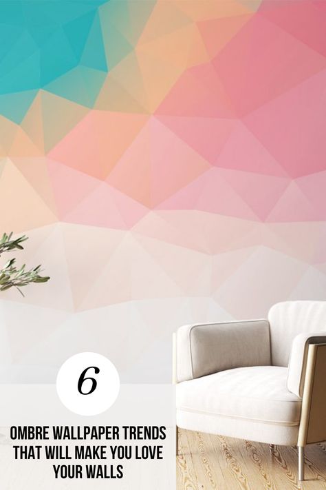 6 Ombre wallpaper trends that will make you love your walls Ombre Interior Design, Ombre Peel And Stick Wallpaper, Wallpaper Trends 2023, Ombré Wallpaper, Ombre Bedroom, Sustainable Wallpaper, Covering Wallpaper, Wallpaper Projects, Ombre Wallpaper