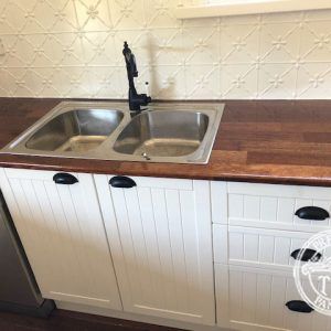 Kitchen Splashbacks, Pressed Metal Splashback, Gallery & Designs Pressed Tin Splashback, Laundry Splashback, Pressed Tin Panel, Panels Design, Queenslander House, Modern Country Kitchens, Timber Kitchen, Tin Panel, Pressed Tin