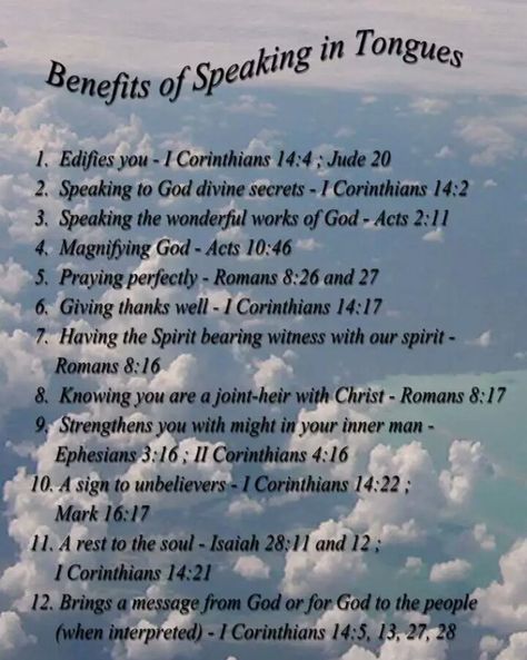 The Benefits of speaking in Tongues Speaking In Tongues Quotes, How To Speak In Tongues, Praying In Tongues, Speak In Tongues, Speaking In Tongues, Prayer And Fasting, Bible Study Lessons, Study Scripture, Bible Teachings