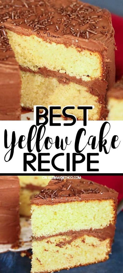 Scratch Yellow Cake Recipe, Yellow Sheet Cake Recipe, Best Yellow Cake Recipe, Homemade Yellow Cake, Yellow Cake Mix Recipes, Moist Yellow Cakes, Yellow Cake Recipe, Fruitcake Recipes, Sheet Cake Recipes