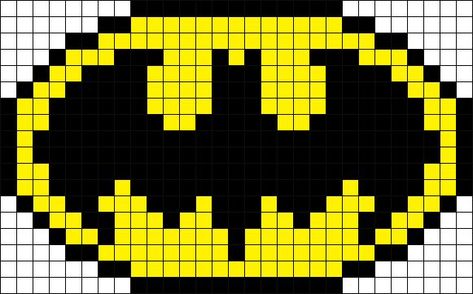 Bat Wings, Black N Yellow, Pixel Art, Crochet Projects, Bat, Batman, ? Logo, Crochet, Quick Saves