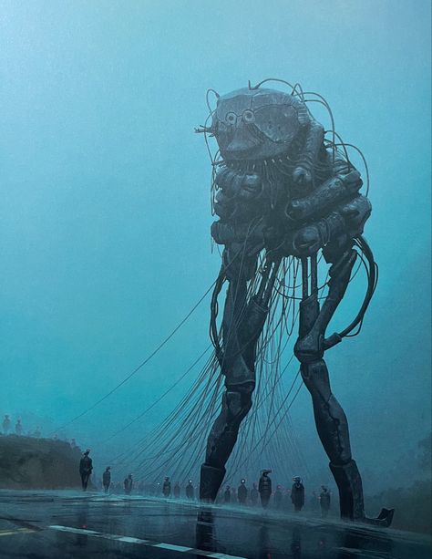 Simon Stalenhag, Experimental Art, Weird Fiction, Bts Clothing, Hippity Hoppity, Environment Art, Fantasy Beasts, Stuff And Thangs, Futurism