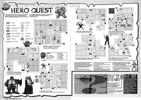 Hero Quest - Microsoft DOS - Artwork - Map Hero Quest, Music Artwork, Online Games, Dungeons And Dragons, Microsoft, Sheet Music, Map, Music