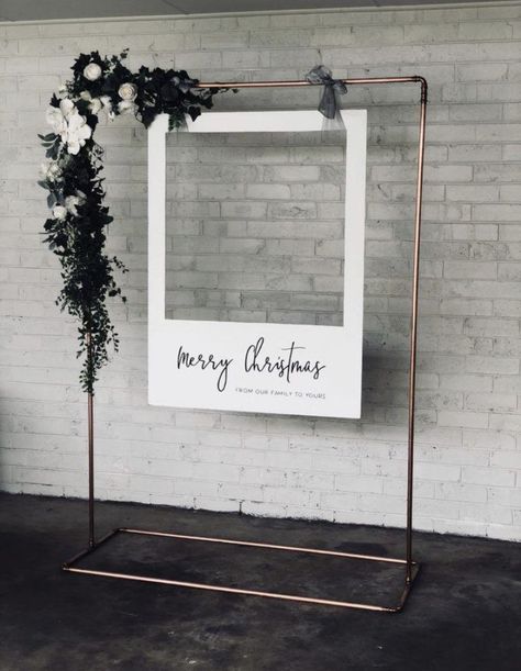 Trendy Wedding Ideas, Diy Fotokabine, Diy Christmas Photo, Wedding Ideas Diy, Christmas Photo Booth Backdrop, Signage Wedding, Christmas Party Photo, Photo Booth Backdrop Wedding, Booth Backdrops