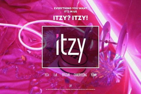 ITZY <It'z Different> Itzy Logo, Itzy Dalla Dalla, Kpop Layout, Logo Neon, Imaginary Friend, Iz One, Kpop Girl Groups, New Girl, Music Artists