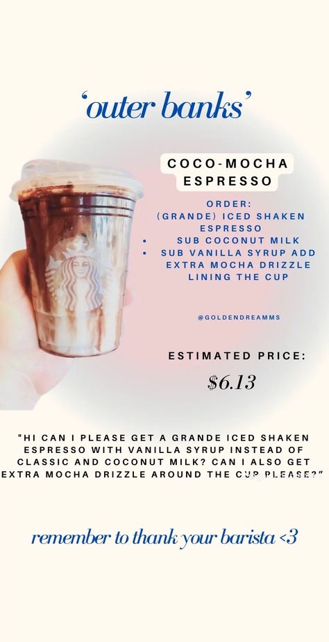 Random Starbucks Drinks, Starbucks Drink Menu, Coffee Orders, Starbucks Hacks, Starbucks Secret Menu Recipes, Fun Drink Recipe, Starbucks Drinks Diy, Secret Starbucks Recipes, Coffee Recipes Starbucks