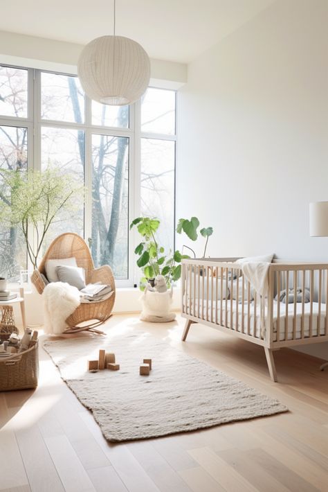 Neutral Minimalist Nursery Ideas, Minimal Neutral Nursery, Minimalist Nursery Ideas Gender Neutral, Minimal Nursery Ideas, Japandi Nursery, Zen Nursery Ideas, Minimal Baby Room, Minimalist Nursery Ideas, Zen Nursery