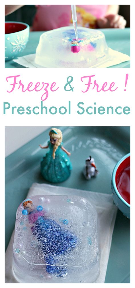 For Frozen fans, this science experiment will be a huge hit! Frozen Activities, Science Experiment For Kids, Experiment For Kids, Science Experiments For Preschoolers, Kid Experiments, Winter Preschool, Science Themes, Easy Science, Preschool Science