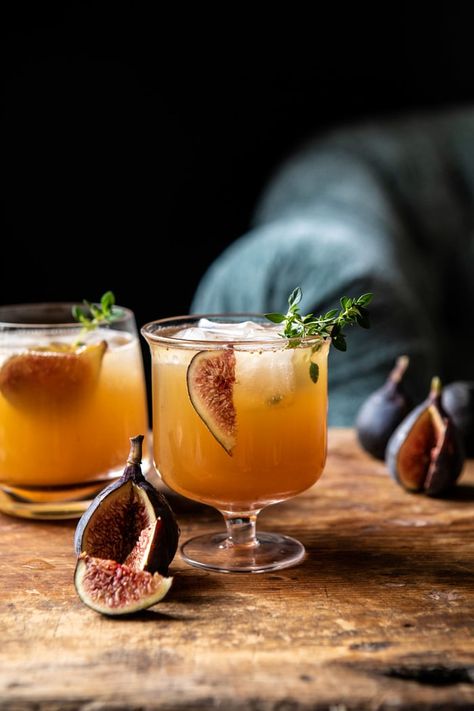 Fig Dark and Stormy | halfbakedharvest.con #fall #autumn #drinks #cocktails Soup Potluck, Cheers Quotes, Tuscan Dinner, Drinks Com Vodka, Autumn Drinks, Winter Cocktails Recipes, Dark And Stormy, Dark N Stormy, Christmas Cocktail