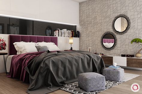 dressing table ideas Black White Burgundy Bedroom, Grey And Maroon Bedroom, Room Aesthetic Purple, Aesthetic Purple Room, Purple Room Ideas, Room Ideas Purple, Purple Room Design, Apartment Reference, Burgundy Bedroom Ideas