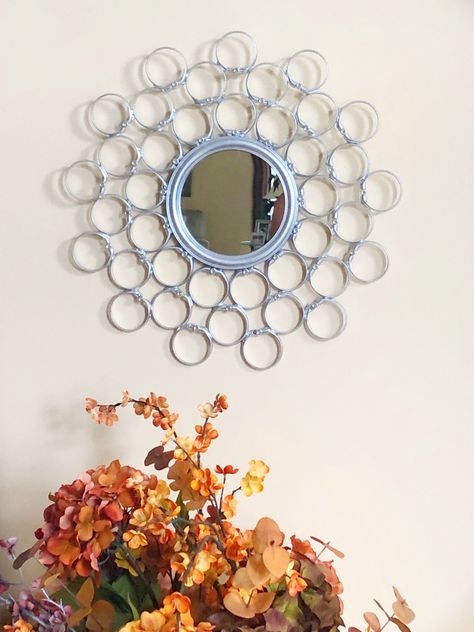 Dollar Tree Mirror Diy, Dollar Tree Mirror Ideas Wall Art, Dollar Tree Mirror Ideas, Dollar Tree Wall Art, Cheap Diy Wall Art, Dollar Tree Mirrors, Tree Mirror, Dollar Store Mirror, Wall Art Mirror