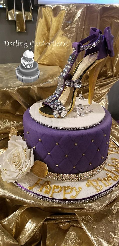 Purple 50th Birthday Cake, Diva Birthday Cakes, 50th Birthday Cake Images, 40th Birthday Cake For Women, 50th Birthday Cake For Women, Birthday Cake For Women Elegant, Diva Cakes, 50th Birthday Centerpieces, 50th Birthday Celebration