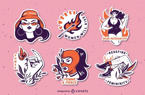 Feminist Merch, Medusa Artwork, Feminist Design, Positivity Stickers, Quotes Women, Merch Ideas, Good Wishes, Mo Design, Future Wedding Plans