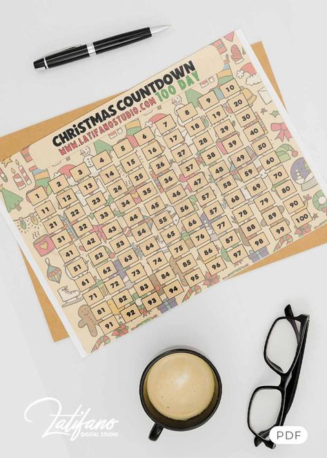 Get excited for Christmas 2023 with The free Printable 100 Day Christmas Countdown Calendar! You can use these printable Christmas countdowns to create an Advent calendar to count the days of Advent in anticipation of Christmas. 100 Days Before Christmas Countdown, Christmas Countdown Printable, Excited For Christmas, Christmas Countdown Calendar, Calendar 2023, Days Before Christmas, Countdown Calendar, Days Until Christmas, Christmas 2023