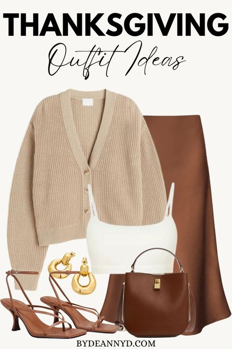 thanksgiving outfits women Silk Skirt Thanksgiving Outfit, Thanksgiving Outfit 2023, Thanksgiving Dinner Outfit Women, Friendsgiving Outfits, Friendsgiving Outfit Ideas, What To Wear For Thanksgiving, Friendsgiving Outfit, Thanksgiving Fit, Outfits To Recreate