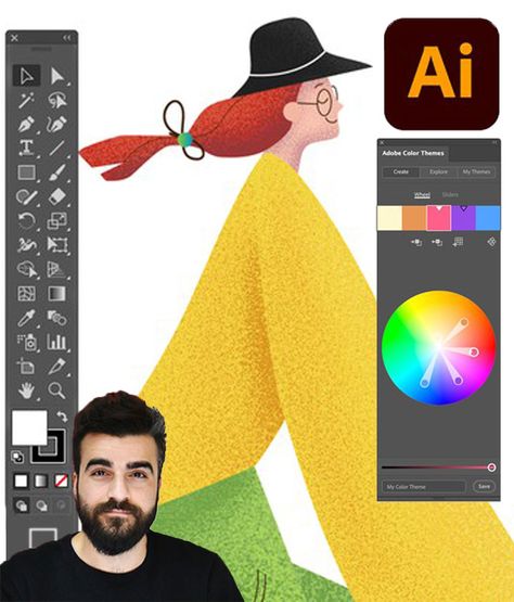 Created By Divine Works® - This Adobe Illustrator course is designed to take absolute beginners step by step into an advanced level in design and Illustration... The post Adobe Illustrator Mega Course appeared first on Divine Works. Design And Illustration, Color Themes, In Design, Cool Artwork, Master Class, Adobe Illustrator, Step By Step, Illustrator, Typography