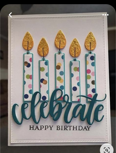 Cricut Birthday Cards, Birthday Card Craft, Folding Origami, Mft Cards, Candle Cards, Bday Cards, Cricut Cards, Kids Birthday Cards, Birthday Cards Diy