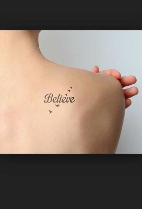 Believe Tattoo Fonts, Believe Tattoos For Women, Believe Tattoo, Simple Fonts, Believe Tattoos, Hope Tattoo, Tattoo Finger, Foot Tattoos For Women, Tattoos For Black Skin