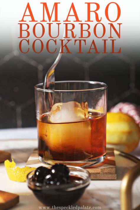 Hot Bourbon Cocktails, Bourbon Smash Cocktail Recipes, Old Fashion Whiskey Drink, 2024 Cocktails, Cocktail Contest, Spicy Bourbon Cocktail, Autumn Cocktails, Amaro Cocktails, Bourbon Drinks Recipes