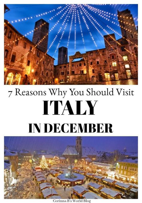 7 Reasons Why You Need To Visit Italy In December. Most travelers want to see Italy in the summer months, but December is a truly incredible time to travel there. Not only is it much less expensive but the month of December holds its own magic in this spectacular country. Read on to find out why this has to be at the top of your bucket list! #italytravel #italy #christmastravel #christmastraditions #traveltips #europe #europetravel Italy In December, Italy In The Summer, Europe In December, Where Is Bora Bora, Best Places In Italy, Christmas In Italy, Month Of December, Time To Travel, Places In Italy