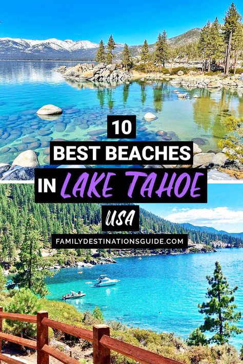 10 Best Beaches in Lake Tahoe, CA — The Top Beach Spots! Lake Tahoe Beach, Lake Tahoe Trip, Lake Tahoe Summer, Tahoe Lake, Tahoe Vacation, Tahoe Trip, Lake Tahoe Vacation, Best Beaches To Visit, North Lake Tahoe