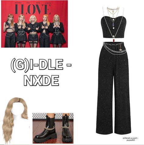 Gidle Nxde Outfit Stage Inspired, G Idle Outfit Inspired, Nxde G-idle Outfit Inspired, Gidle Inspired Outfits, Nxde G-idle Outfit, Gidle Outfits Inspired, G Idle Nxde, Karen Gonzalez, Minnie Miyeon