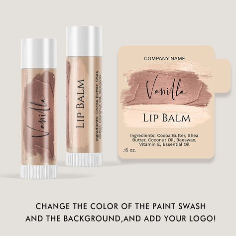 10.0US $ |DIY Product Label Editable Lip Balm Label Printable Chapstick Label Design Editable Label Brush Stroke Lip Balm Label Template| | - AliExpress Lip Balm Labels Template, Lip Balm Label, Chapstick Labels, Lip Balm Ingredients, Lip Balm Labels, Vanilla Lip Balm, Label Printable, Label Templates, Lip Scrub