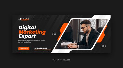 Creative Thumbnail Design, Creative Facebook Cover Design, Creative Facebook Cover, Dm Design, Facebook Cover Design, Banner Designs, Digital Banner, Thumbnail Design, Business Banner