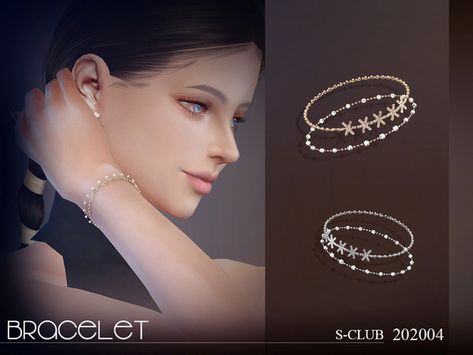 S-Club LL ts4 bracelet 202004 The Sims 4 Cc Patreon Bracelet, Sims 4 Cc Women Accessories Patreon, Sims 4 Cc Bracelets Patreon, Sim4 Accessories, Female Bracelets, Cc Jewelry, Sims Accessories, Sims Outfits, Sims 4 Stories