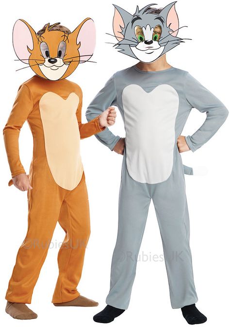 Boys Or Girls Tom And Jerry 1960S Cartoon Cat Mouse Fancy Dress Costume Outfit Tom And Jerry Costume, Mouse Fancy Dress, Tom A Jerry, Tom And Jerry Kids, Tom Ve Jerry, Rat Costume, Tom Und Jerry, Throwback Party, Girls Fancy Dress