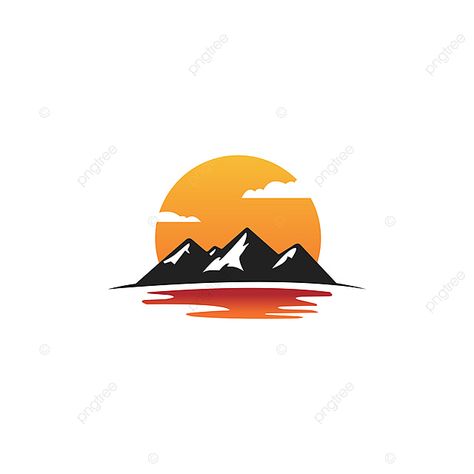 Logo Gunung Elemen Lambang Vektor Terisolasi Latar Belakang Putih Landscape Vector Art, Vector Background Landscape, Mountain Vector Illustration, Mountain Logo Vector, Mountain Clipart, Landscape Vector, Mountain Logo, Mountain Silhouette, Mountain Logos