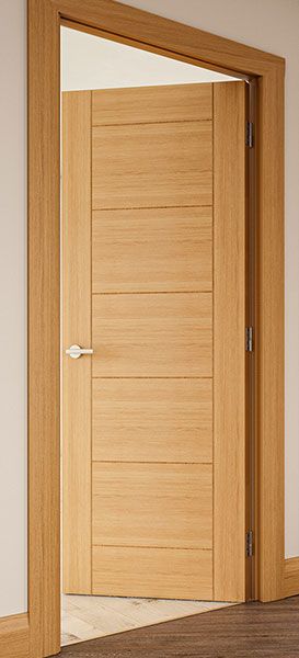 Sevillia Grooved Pre-finished Oak Internal Door Internal Flush Door Design, Internal Wooden Doors Ideas, Wooden Door Bedroom, Internal Wooden Doors Modern, Interior Wooden Doors Modern, Solid Wood Doors Entrance, Solid Wood Door Design Modern, Main Doors Interior Modern, Room Wooden Door Design Modern