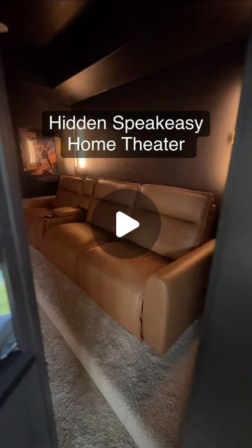 Kash on Instagram: "Is it a bookshelf, door, or both? Check out our latest before and after project: Speakeasy inspired home theater!  . . . #homeprojects #beforeandafter #transformation #modernhome #luxurydesign #movienight" Home Theater Snack Bar Ideas Modern, Cozy Theater Room, Movie Theater Room Ideas, Basement Speakeasy Home, Speakeasy Basement Ideas, Speakeasy Room Ideas, Movie Theater Basement, Modern Theater Room, Home Theater Room Ideas