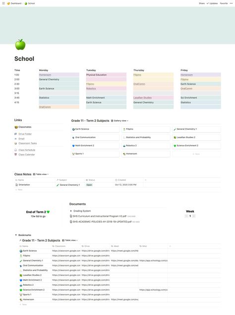 #Organisation #Notion_School_Notes_Template #Class_Schedule_Template_Notion #Study_Schedule_Notion Notion Timetable, Notion School, School Notion, Notion Productivity, Class Template, Study Schedule Template, Class Schedule Template, Timetable Template, Template Notion