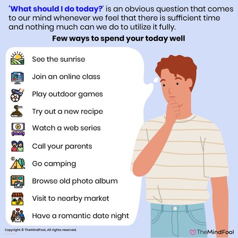 ‘What should I do today?’ is an obvious question that comes to our mind whenever we feel that there is sufficient time and nothing much can we do to utilize it fully. It’s not easy to fill the time by doing activities that are enjoyable and worthy. #happiness #love #life #happy #motivation #selflove #instagood #inspiration #positivevibes #believe #quotes #lifestyle #instagram #loveyourself #success #mindset #bhfyp #goals #like #smile #yourself #positivity #motivationalquotes What Should I Do Today, Things To Do Today, Happy Motivation, Believe Quotes, Mental And Emotional Health, Success Mindset, Pinterest Board, To Be Happy, Emotional Health