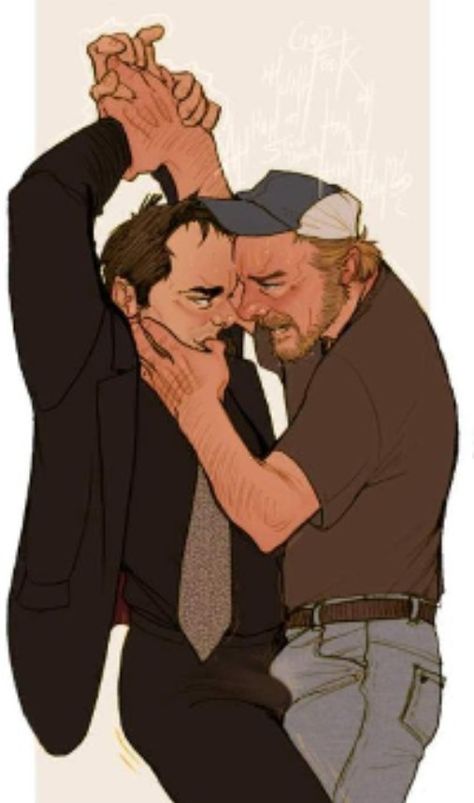 Bobby X Crowley, Supernatural Crowley, Crowley Spn, Supernatural Bobby, Crowley Supernatural, Supernatural Fanfiction, Supernatural Cartoon, Model Concept, Supernatural Ships