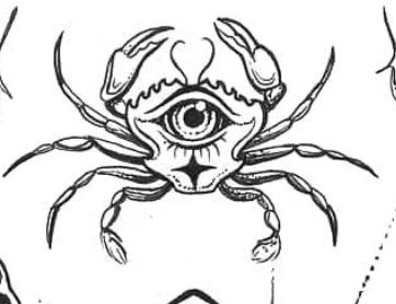 Crab Skeleton Tattoo, Traditional Crab Tattoo Design, Traditional Crab Tattoo, Thought Tattoo, Crab Tattoos, Crab Drawing, Ojo Tattoo, Crab Zodiac, Crab Tattoo