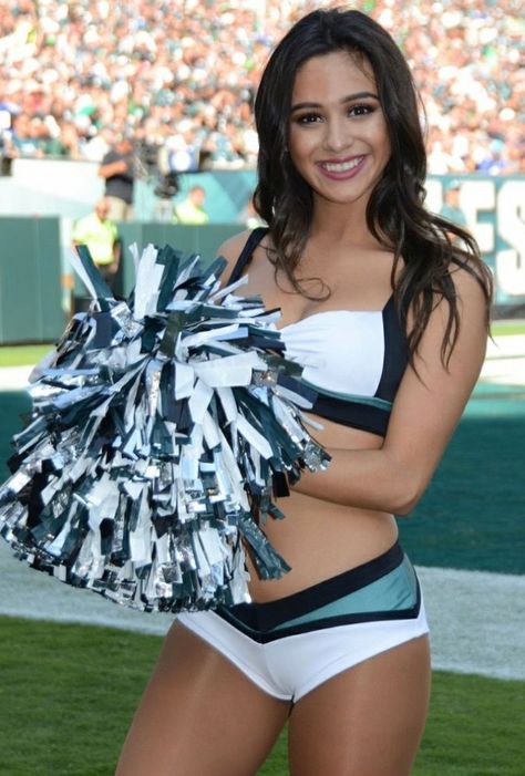 Philadelphia Eagles Cheerleader Philadelphia Eagles Cheerleaders, Eagles Cheerleaders, College Cheer, Cute Cheerleaders, Football Cheerleaders, Cheerleader Costume, Nfc East, Cheerleader Girl, Girls Sports