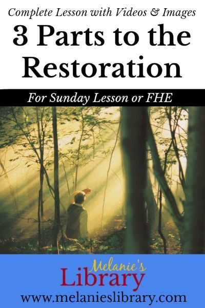 Lds Restoration Lesson Primary, Repentance Lds Primary Object Lessons, Restoration Of The Gospel Lds, Lds Restoration Object Lesson, Lds Primary Talks, Church Youth Activities, Lds Object Lessons, Lds Talks, Second Coming Of Christ